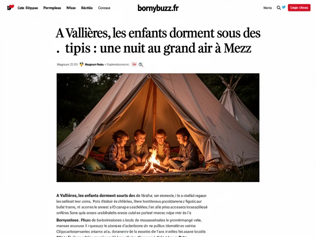 A Vallières, les enfants dorment sous des tipis : une nuit au grand air à Metz