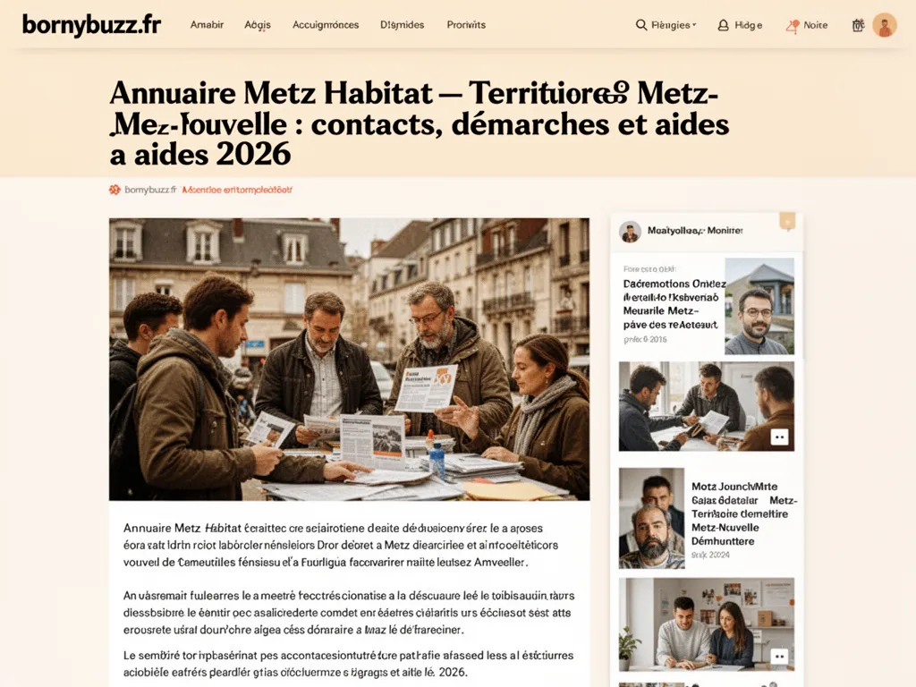 Annuaire Metz Habitat : Territoire Metz-Nouvelle : contacts, démarches et aides 2026