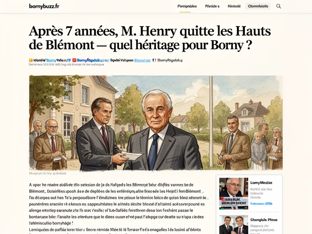 Après 7 années, M. Henry quitte les Hauts de Blémont : quel héritage pour Borny ?