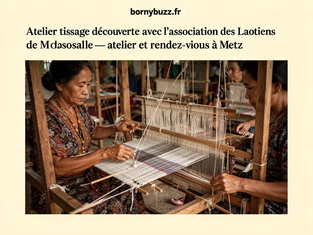 Atelier tissage découverte avec l'association des Laotiens de Moselle : atelier et rendez-vous à Metz