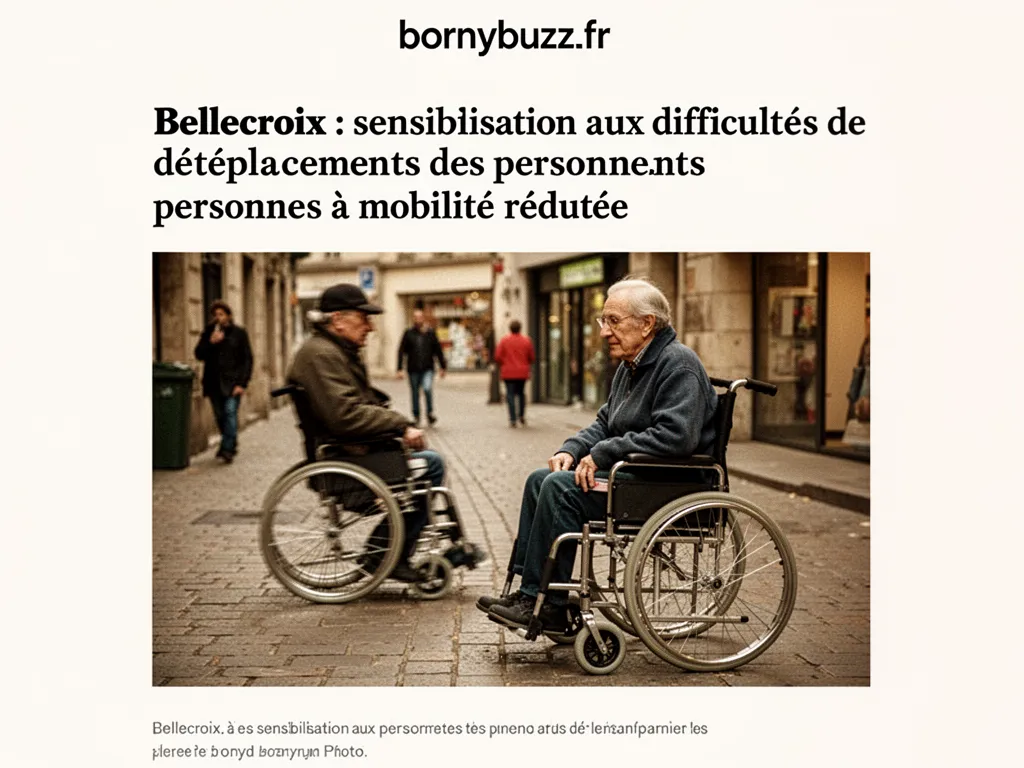 Bellecroix : sensibilisation aux difficultés de déplacements des personnes à mobilité réduite