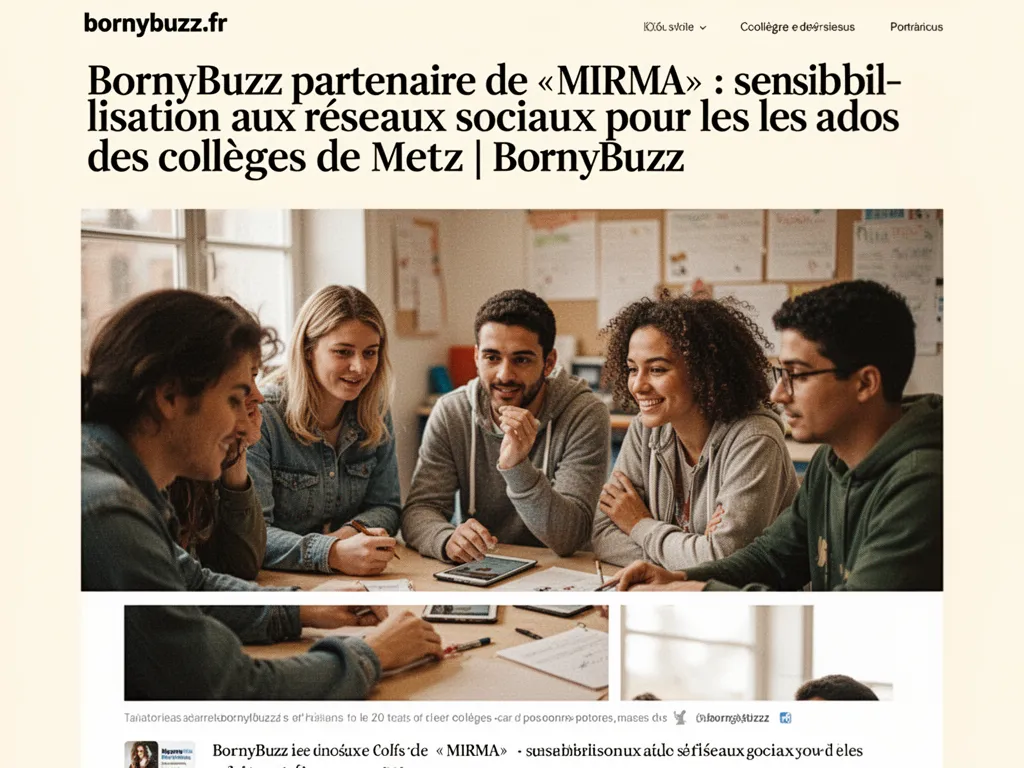 BornyBuzz partenaire de « MIRMA » : sensibilisation aux réseaux sociaux pour les ados des collèges de Metz | BornyBuzz