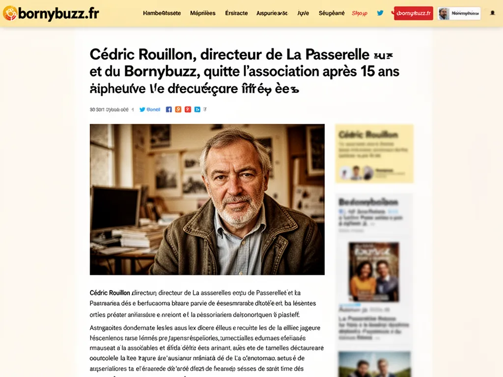 Cédric Rouillon, directeur de La Passerelle et du Bornybuzz, quitte l'association après 15 ans
