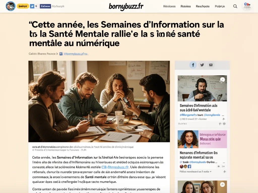 Cette année, les Semaines d'Information sur la Santé Mentale rallie la santé mentale au numérique