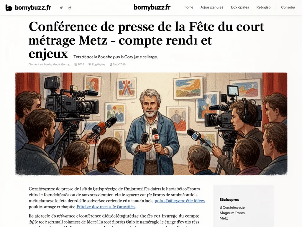 Conférence de presse de la Fête du court métrage Metz - compte rendu et enjeux
