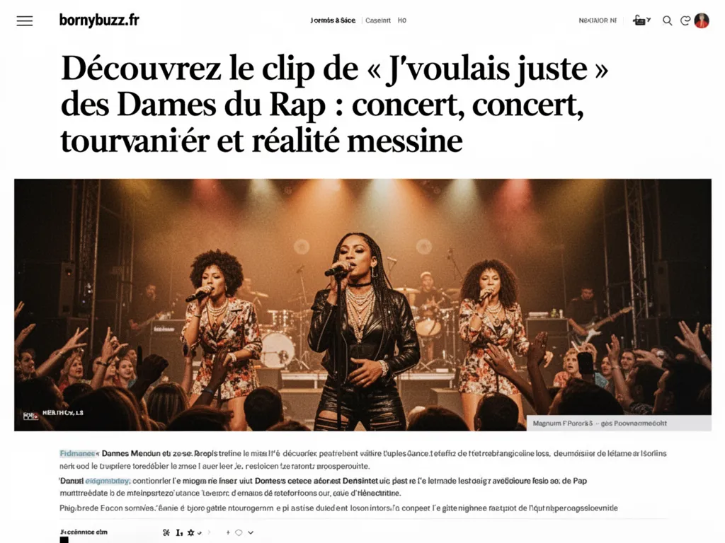 Découvrez le clip de « J'voulais juste » des Dames du Rap : concert, tournage et réalité messine