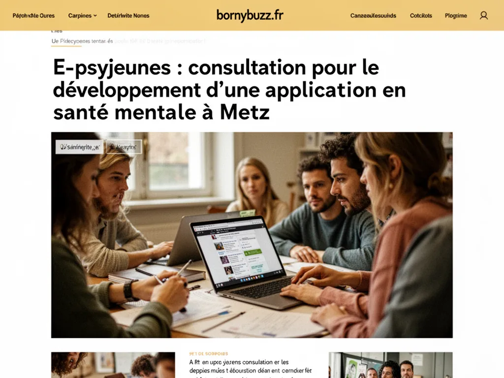 E-psyjeunes : consultation pour le développement d'une application en santé mentale à Metz