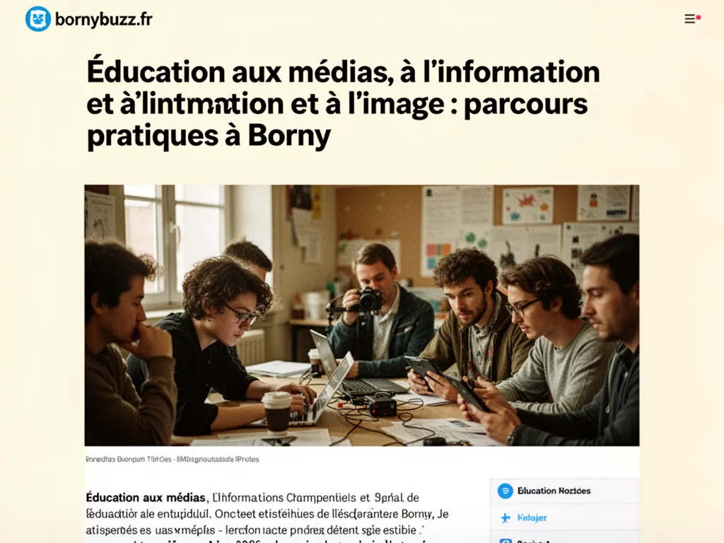Éducation aux médias, à l'information et à l'image : parcours pratiques à Borny