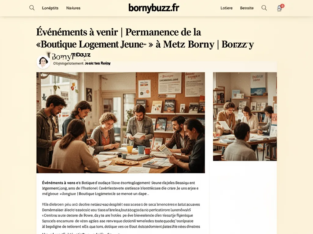 Événements à venir | Permanence de la « Boutique Logement Jeune » à Metz Borny | BornyBuzz