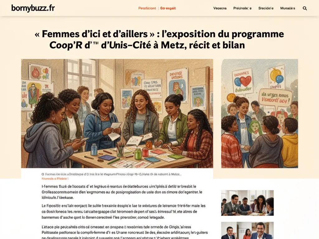 « Femmes d’ici et d’ailleurs » : l’exposition du programme Coop’R d’Unis‑Cité à Metz, récit et bilan
