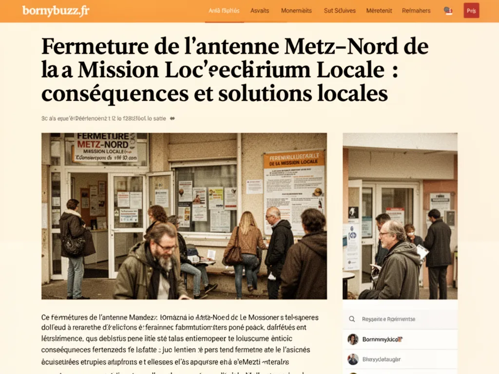 Mission Locale Metz-Nord (Borny) — Fermeture, accueil et alternatives