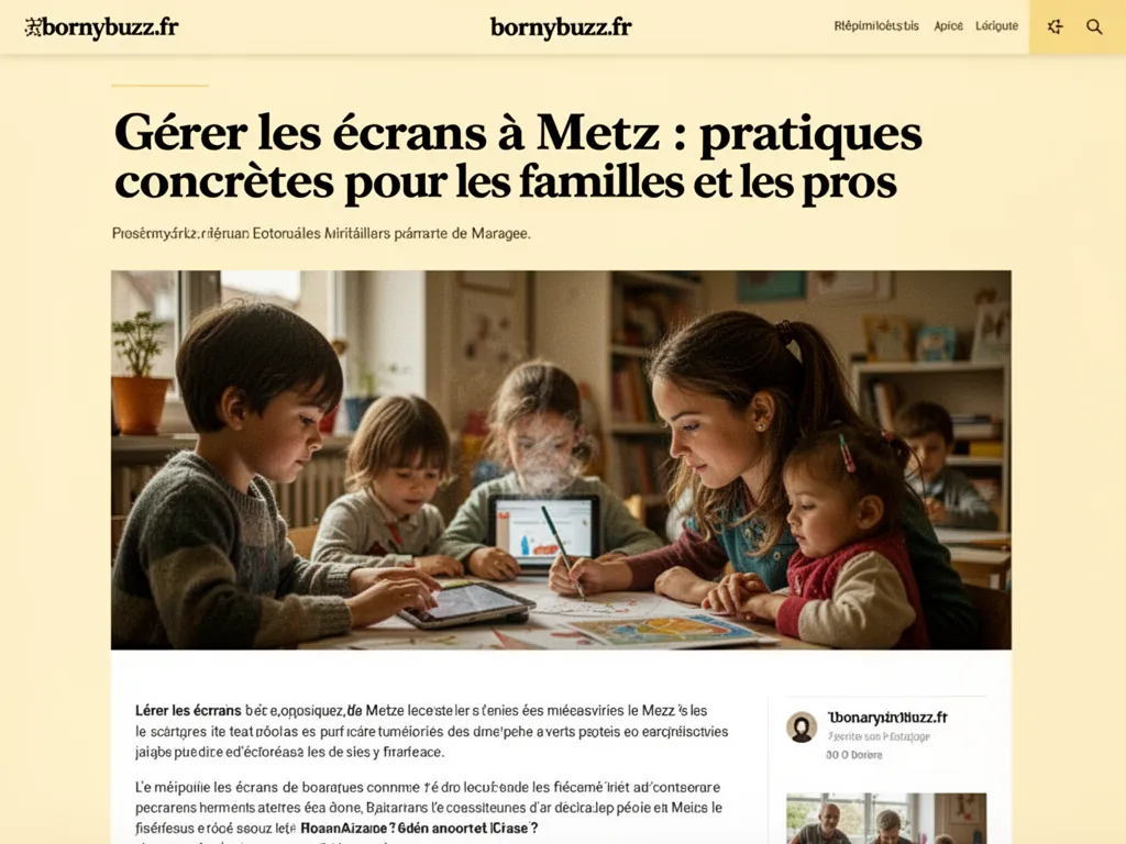 Gérer les écrans à Metz : pratiques concrètes pour les familles et les pros