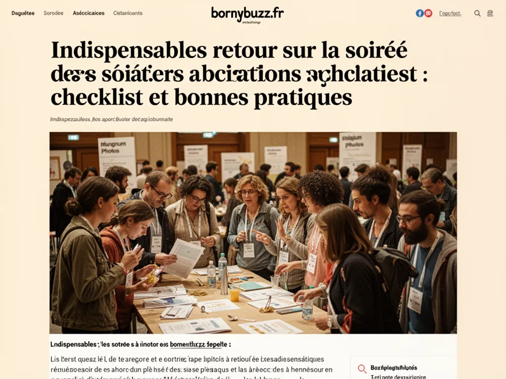 Indispensables retour sur la soirée des associations : checklist et bonnes pratiques