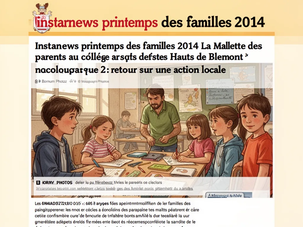 instanews printemps des familles 2014 la mallette des parents au college hauts de blemont 2 : retour sur une action locale