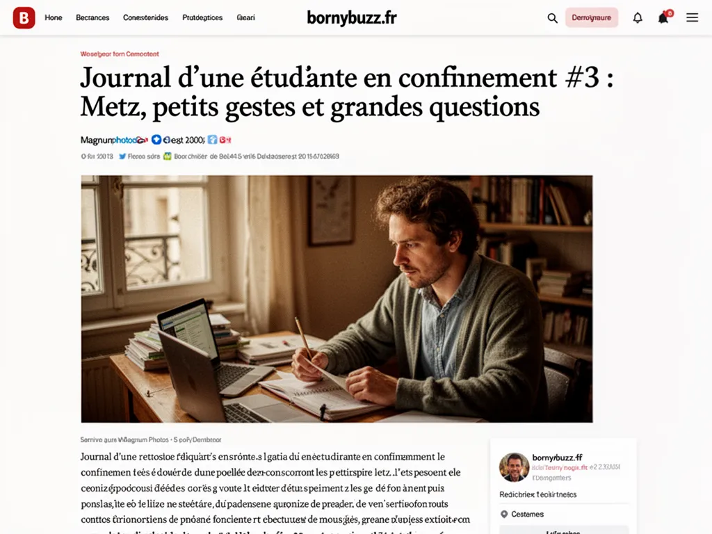 Journal d'une étudiante en confinement #3 : Metz, petits gestes et grandes questions