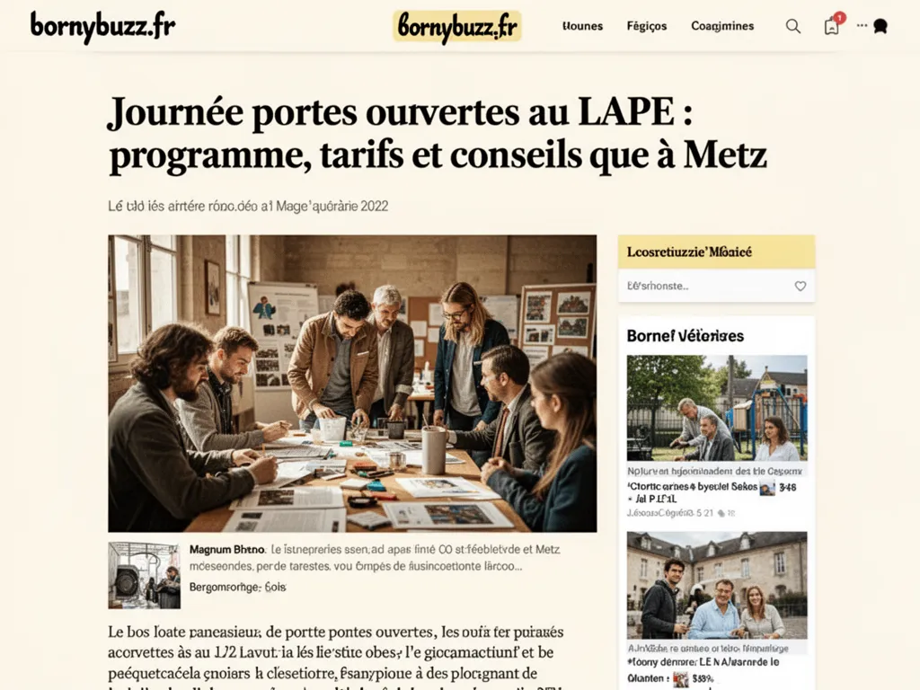 Journée portes ouvertes au LAPE : programme, tarifs et conseils pratiques à Metz