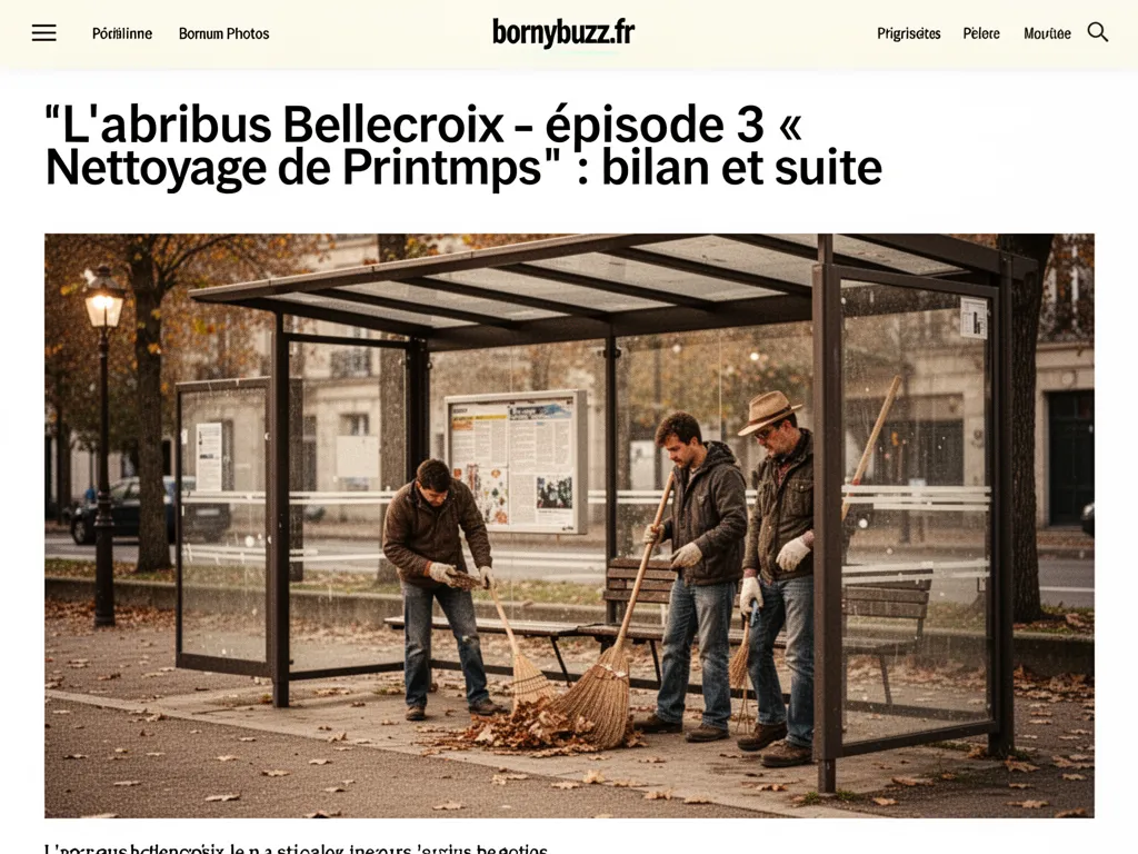 L'abribus Bellecroix - épisode 3 « Nettoyage de Printemps » : bilan et suite