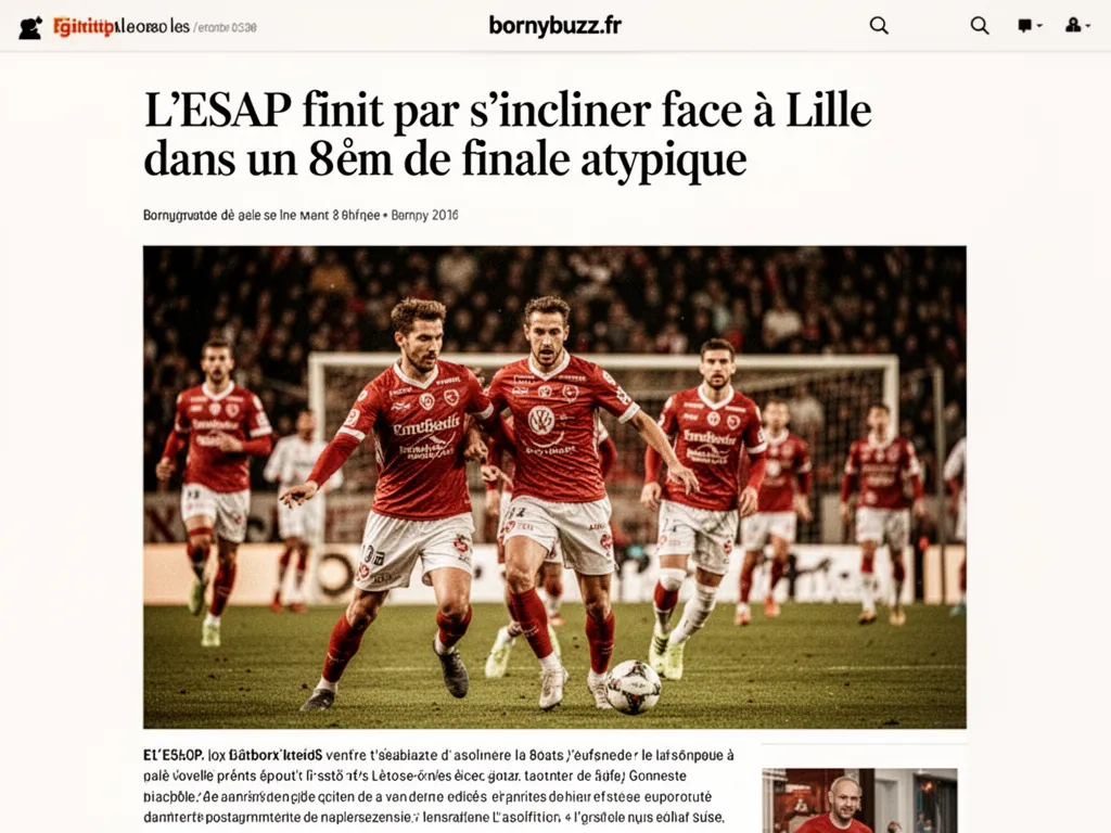 L'ESAP finit par s'incliner face à Lille dans un 8ème de finale atypique