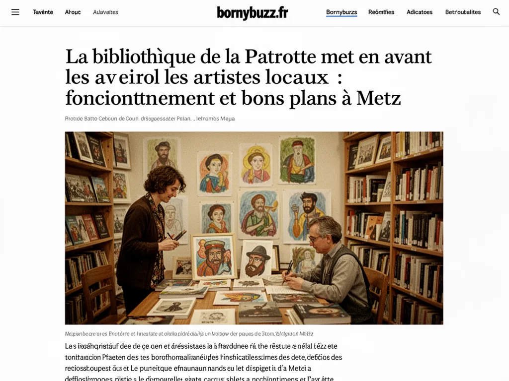 La bibliothèque de la Patrotte met en avant les artistes locaux : fonctionnement et bons plans à Metz