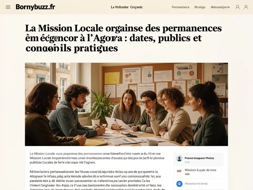 La Mission Locale organise des permanences à l'Agora : dates, publics et conseils pratiques