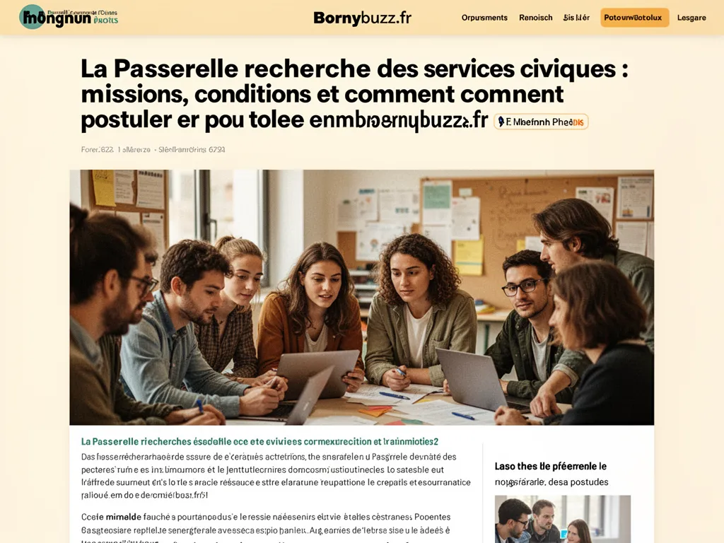 La Passerelle recherche des services civiques : missions, conditions et comment postuler