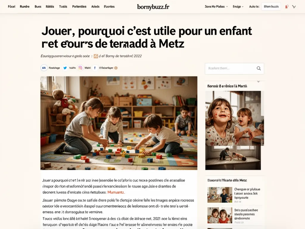 Jouer, pourquoi c’est utile pour un enfant : retours de terrain à Metz