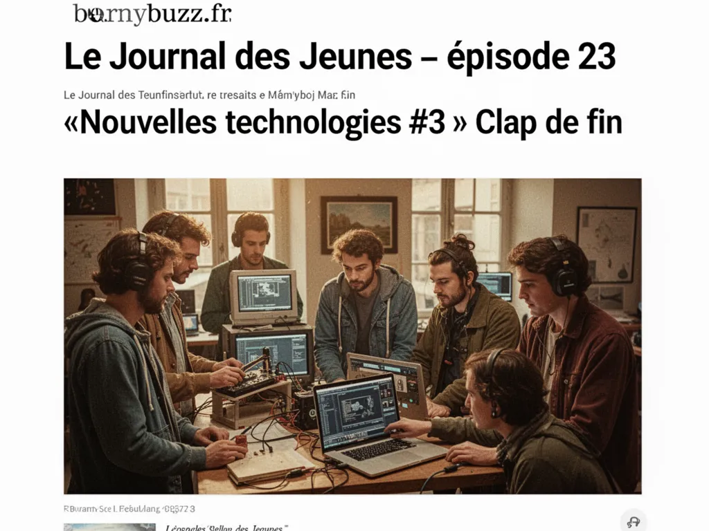 Le Journal des Jeunes, épisode 23 « Nouvelles technologies #3 » Clap de fin