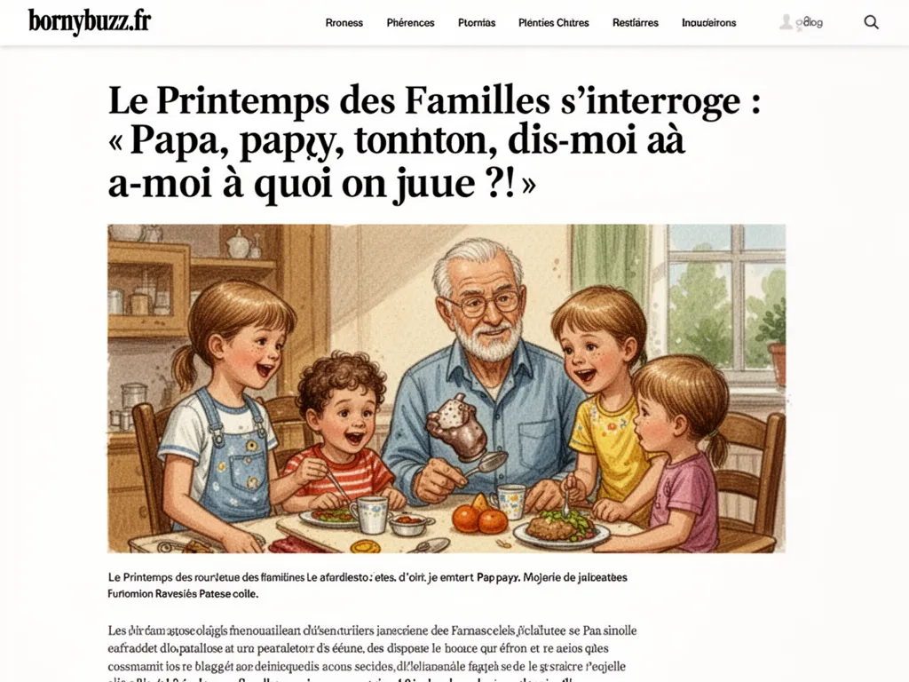 Le Printemps des Familles s'interroge : « Papa, papy, tonton, dis-moi à quoi on joue ?! »