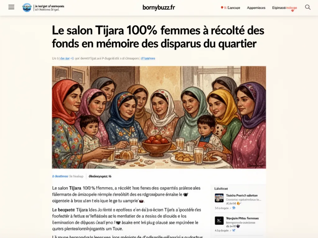Le salon Tijara 100% femmes a récolté des fonds en mémoire des disparus du quartier