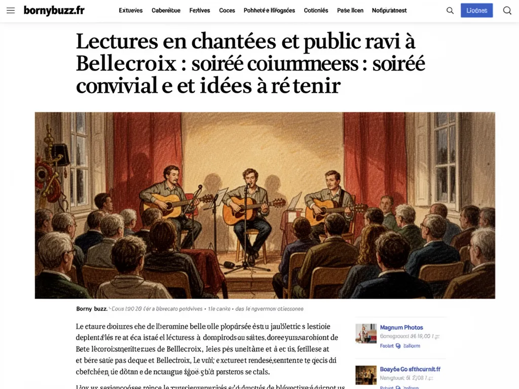Lectures en chantées et public ravi à Bellecroix : soirée conviviale et idées à retenir
