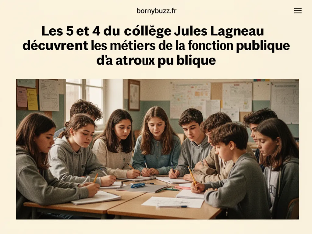 Les 5 et 4 du collège Jules Lagneau découvrent les métiers de la fonction publique