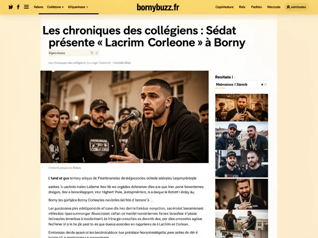 Les chroniques des collégiens : Sédat présente « Lacrim Corleone » à Borny