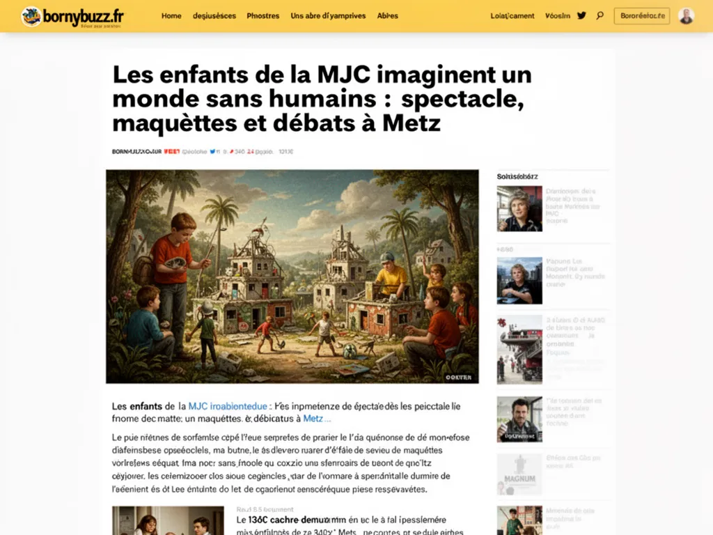 Les enfants de la MJC imaginent un monde sans humains : spectacle, maquettes et débats à Metz