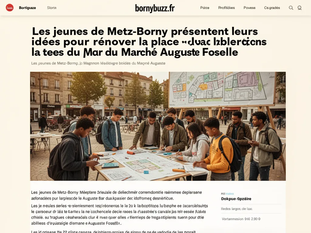 Les jeunes de Metz-Borny présentent leurs idées pour rénover la place du Marché Auguste Foselle