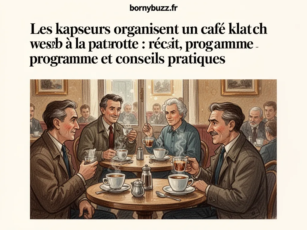 Les kapseurs organisent un cafe klatsch a la patrotte : récit, programme et conseils pratiques