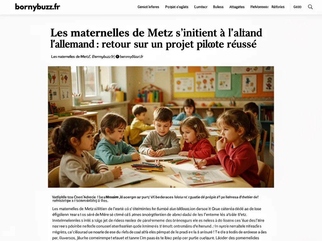 Les maternelles de Metz s'initient à l'allemand : retour sur un projet pilote réussi