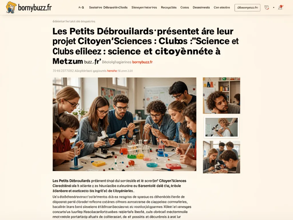 Les Petits Débrouillards présentent leur projet Citoyen'Sciences Clubs : science et citoyenneté à Metz