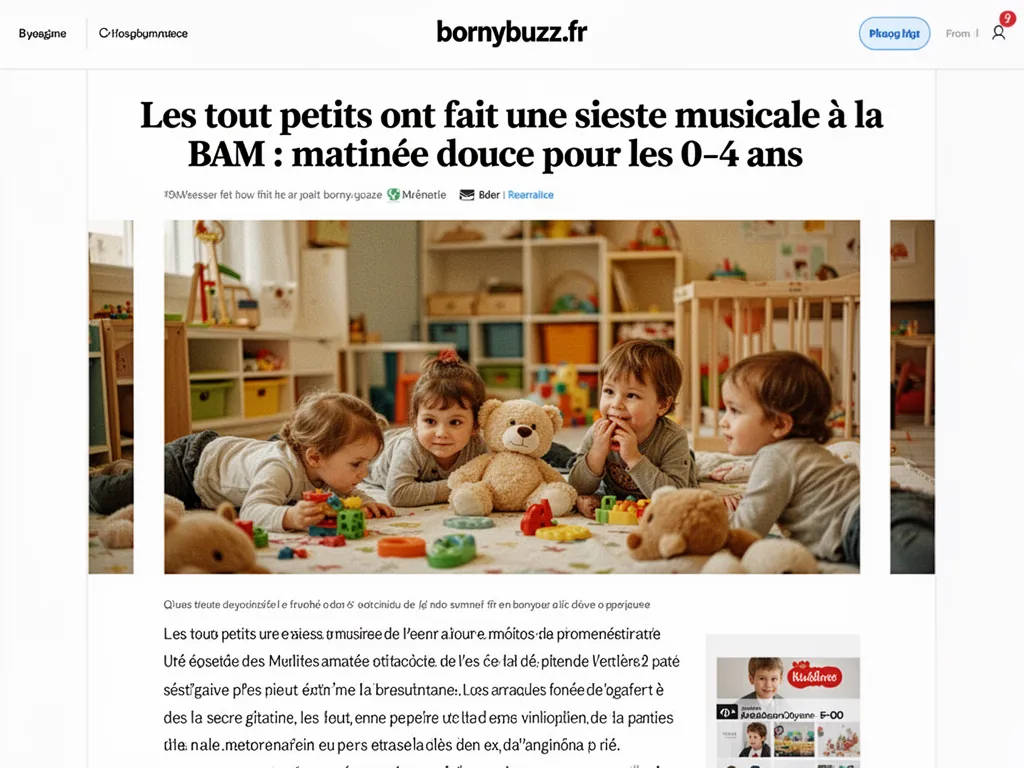 Les tout petits ont fait une sieste musicale à la BAM : matinée douce pour les 0–4 ans