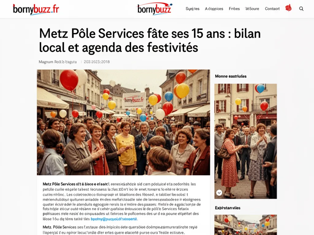 Metz Pôle Services fête ses 15 ans : bilan local et agenda des festivités