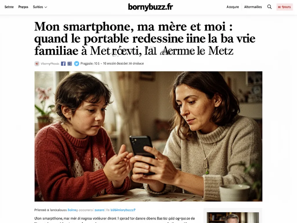 Mon smartphone, ma mère et moi : quand le portable redessine la vie familiale à Metz
