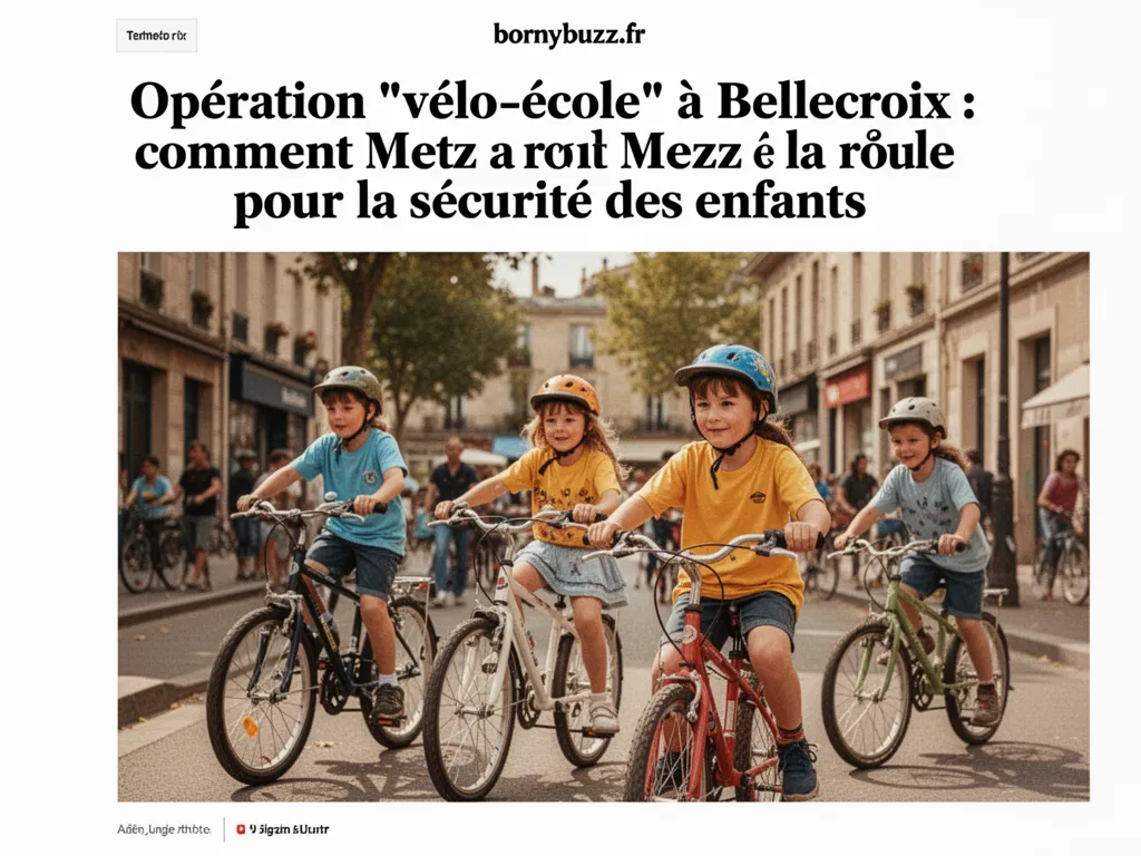 Opération "vélo-école" à Bellecroix : comment Metz a roulé pour la sécurité des enfants