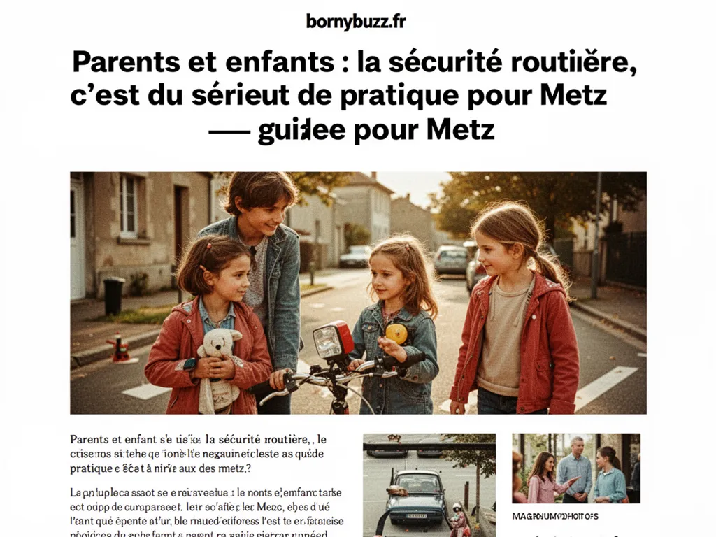 Parents et enfants : la sécurité routière, c'est du sérieux : guide pratique pour Metz