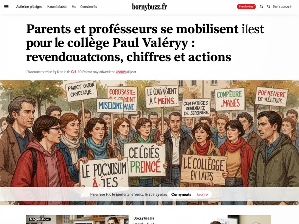 Parents et professeurs se mobilisent pour le collège Paul Valéry : revendications, chiffres et actions