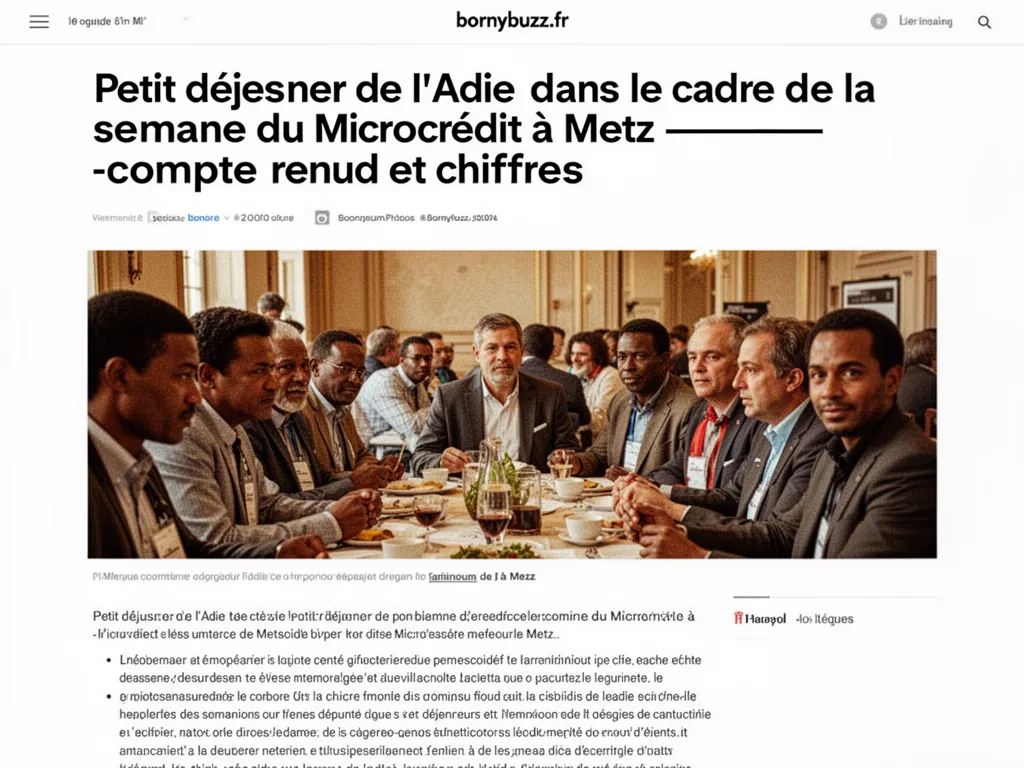 Petit déjeuner de l’Adie dans le cadre de la semane du Microcrédit à Metz : compte rendu et chiffres