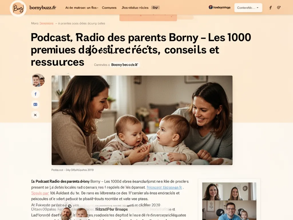 Podcast Radio des parents Borny : Les 1000 premiers jours : récits, conseils et ressources locales