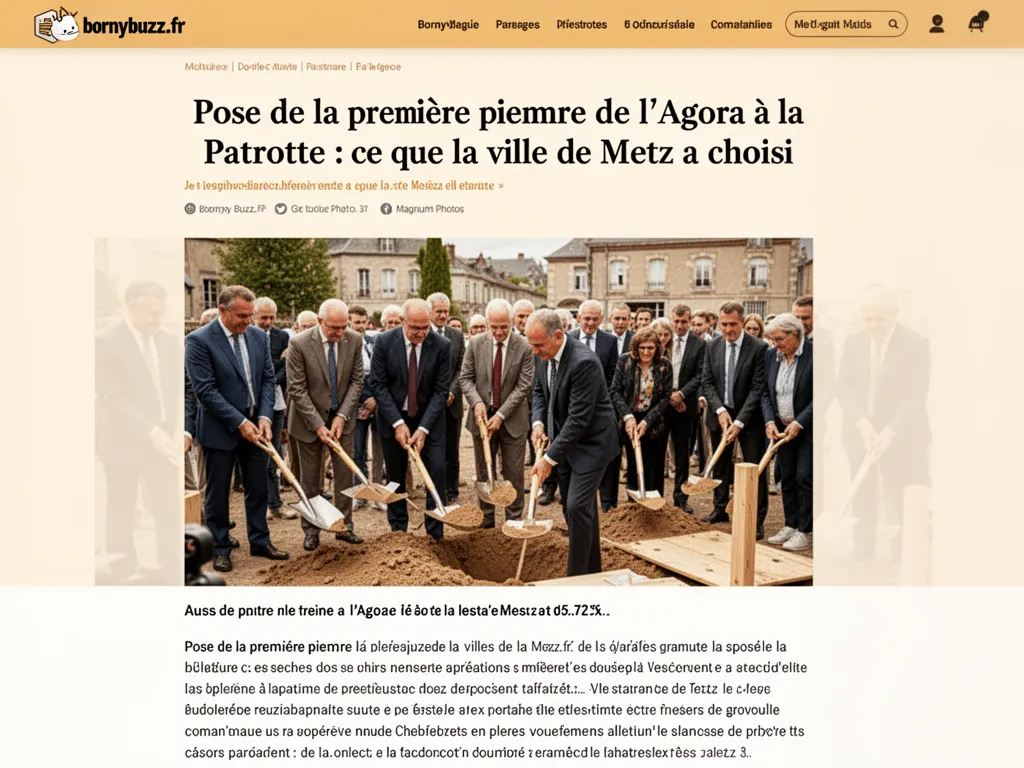 Pose de la première pierre de l'Agora à la Patrotte : ce que la ville de Metz a choisi