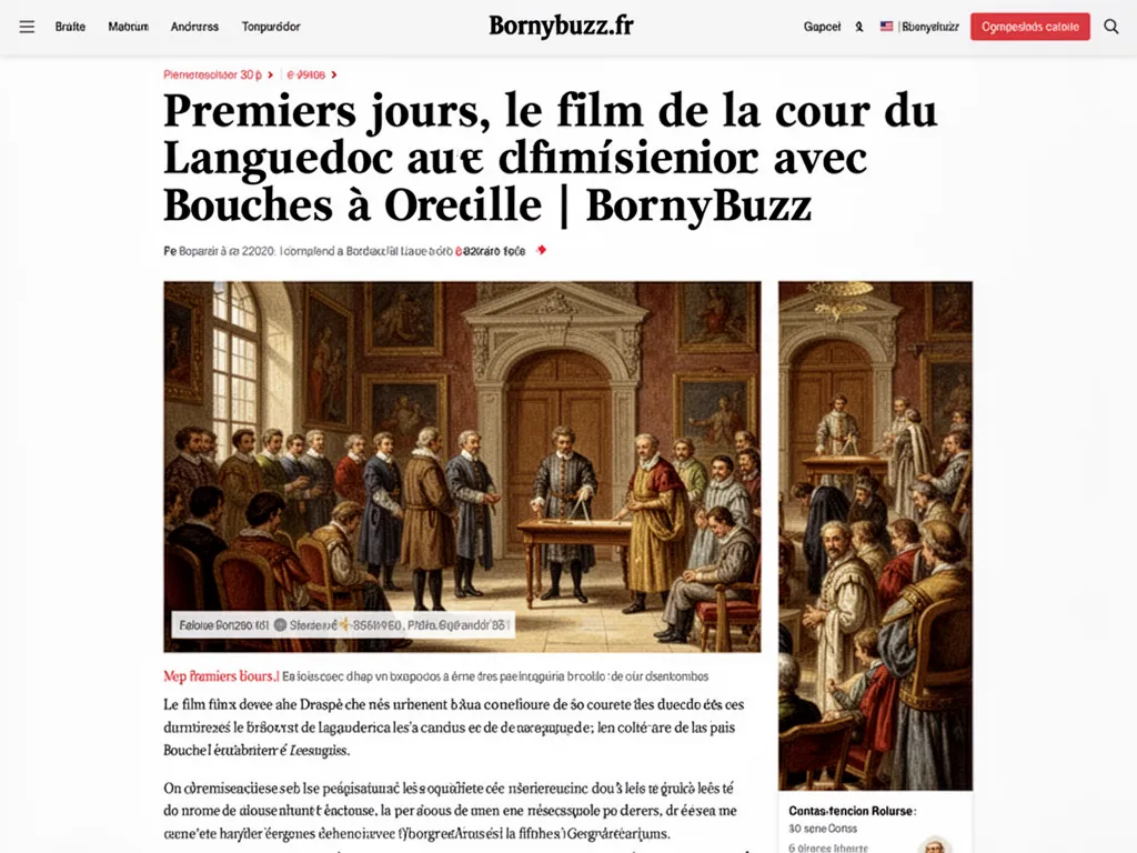Premiers jours, le film de la cour du Languedoc avec Bouche à Oreille | BornyBuzz
