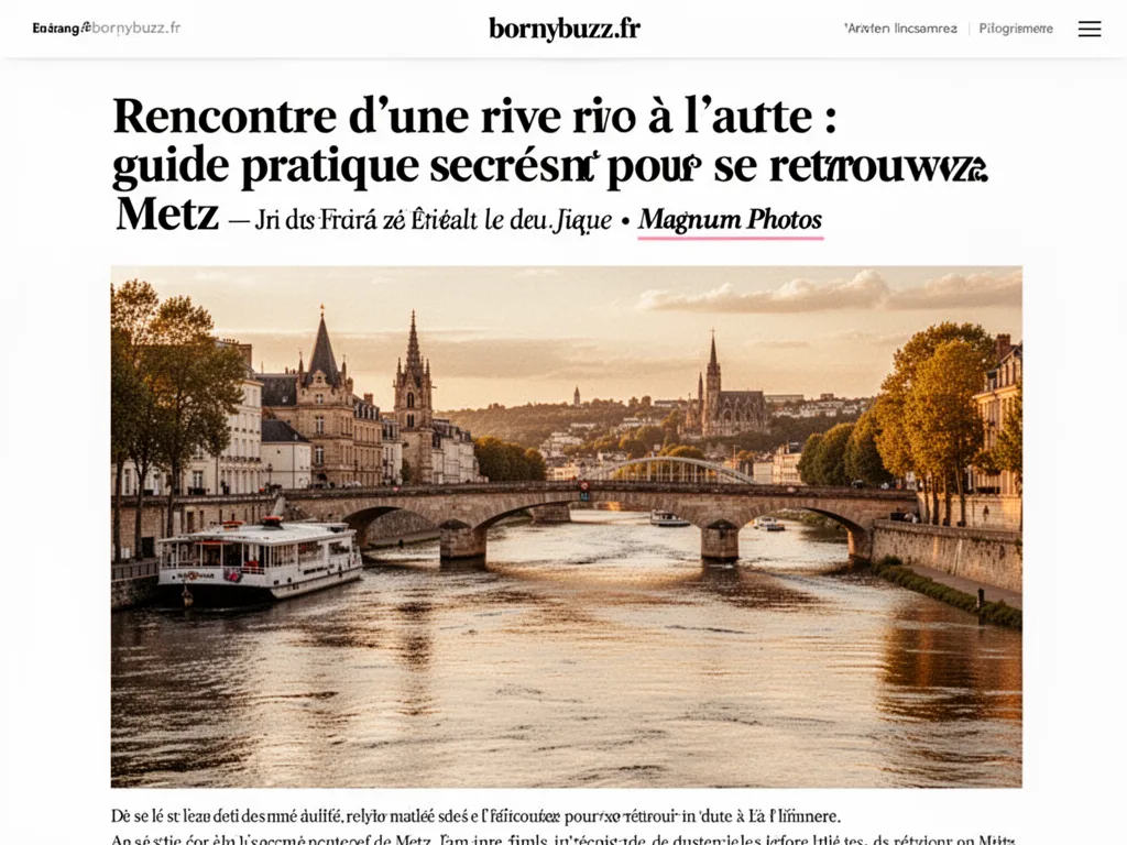 Rencontre d'une rive à l'autre : guide pratique pour se retrouver à Metz