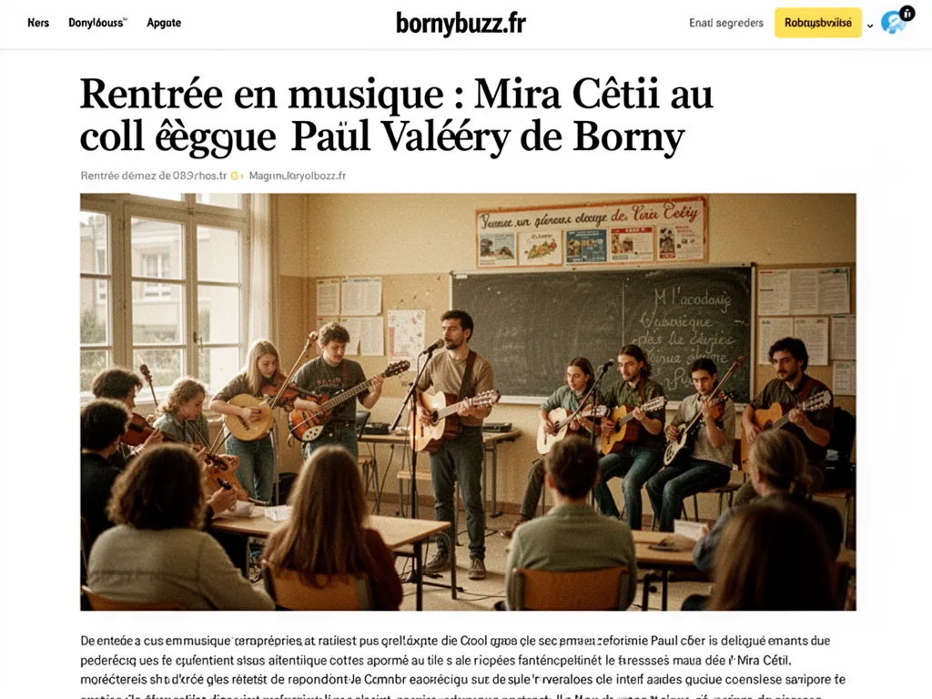 Rentrée en musique : Mira Cétii au collège Paul Valéry de Borny