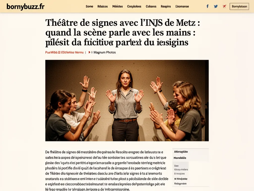 Théâtre de signes avec l'INJS de Metz : quand la scène parle avec les mains